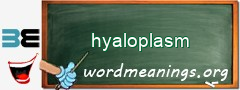 WordMeaning blackboard for hyaloplasm